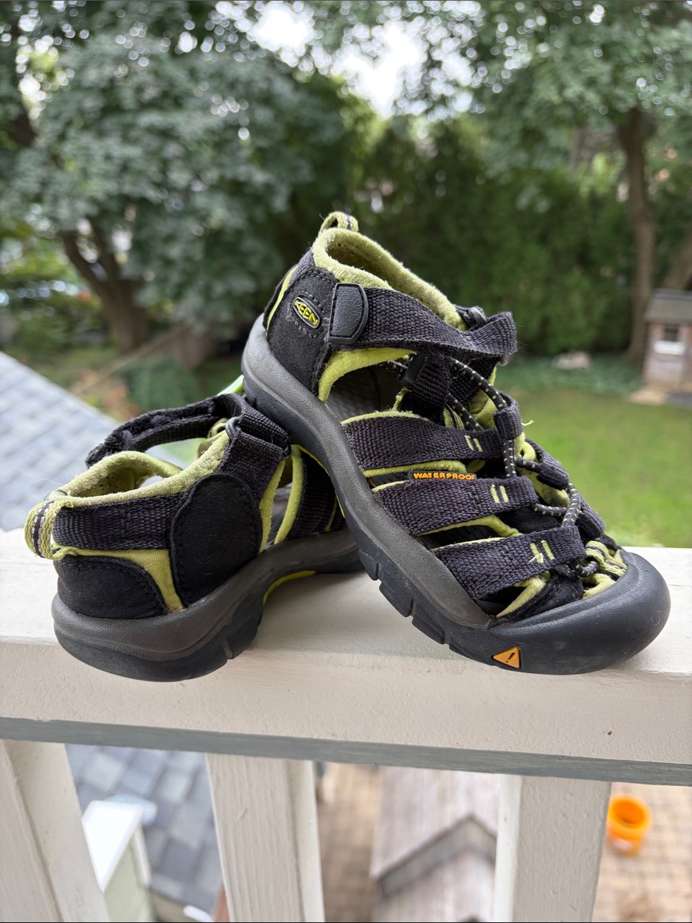 KEEN Kids Black and Yellow Sport Sandals
